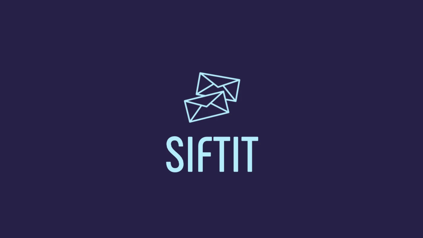 SIFTIT logo, two envelopes above the product name